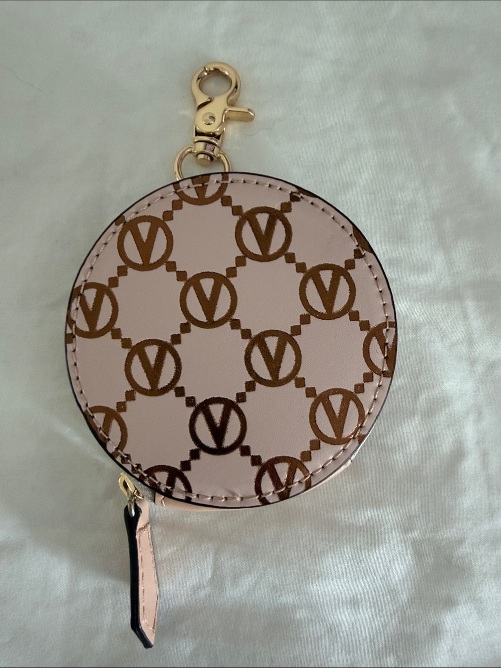 Round Leather Coin Purse Accessory Clip
